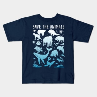 Rare Animals of the World - Save The Animals Kids T-Shirt